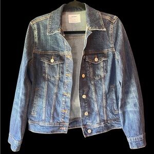 Old Navy Women'sClassic Dark Authentic  Blue Jean Jacket Size M